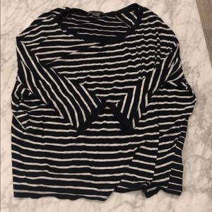 VINCE Stripe Cotton T-Shirt